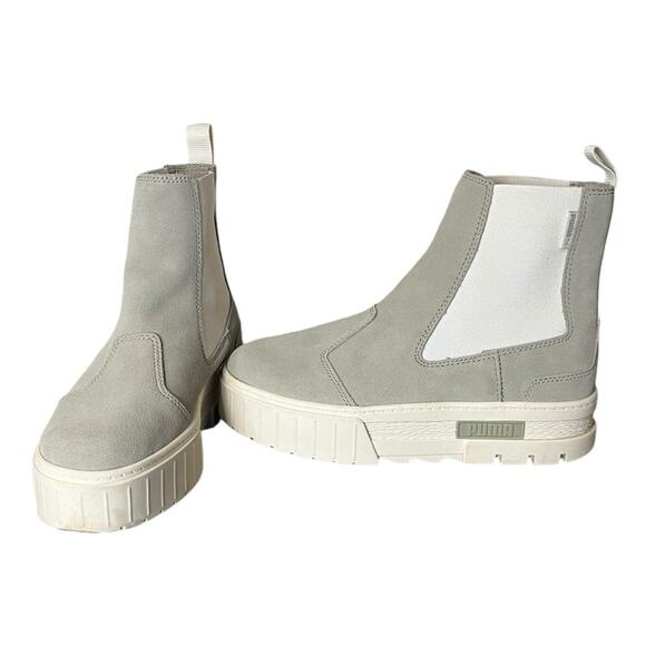PUMA Mayze Chelsea‎ Suede in Birch Platform Boot Women’s Size 9 - Picture 3 of 12